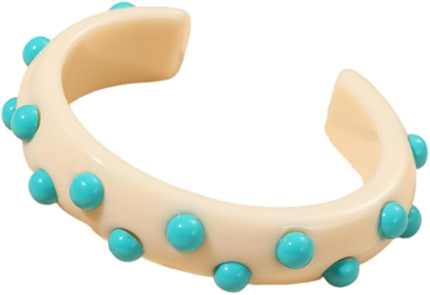 Punk Colorful Shimmer Acrylic Resin Bangle Bracelet Transparent Plastic Wristbands Wide Irregular... | Amazon (US)