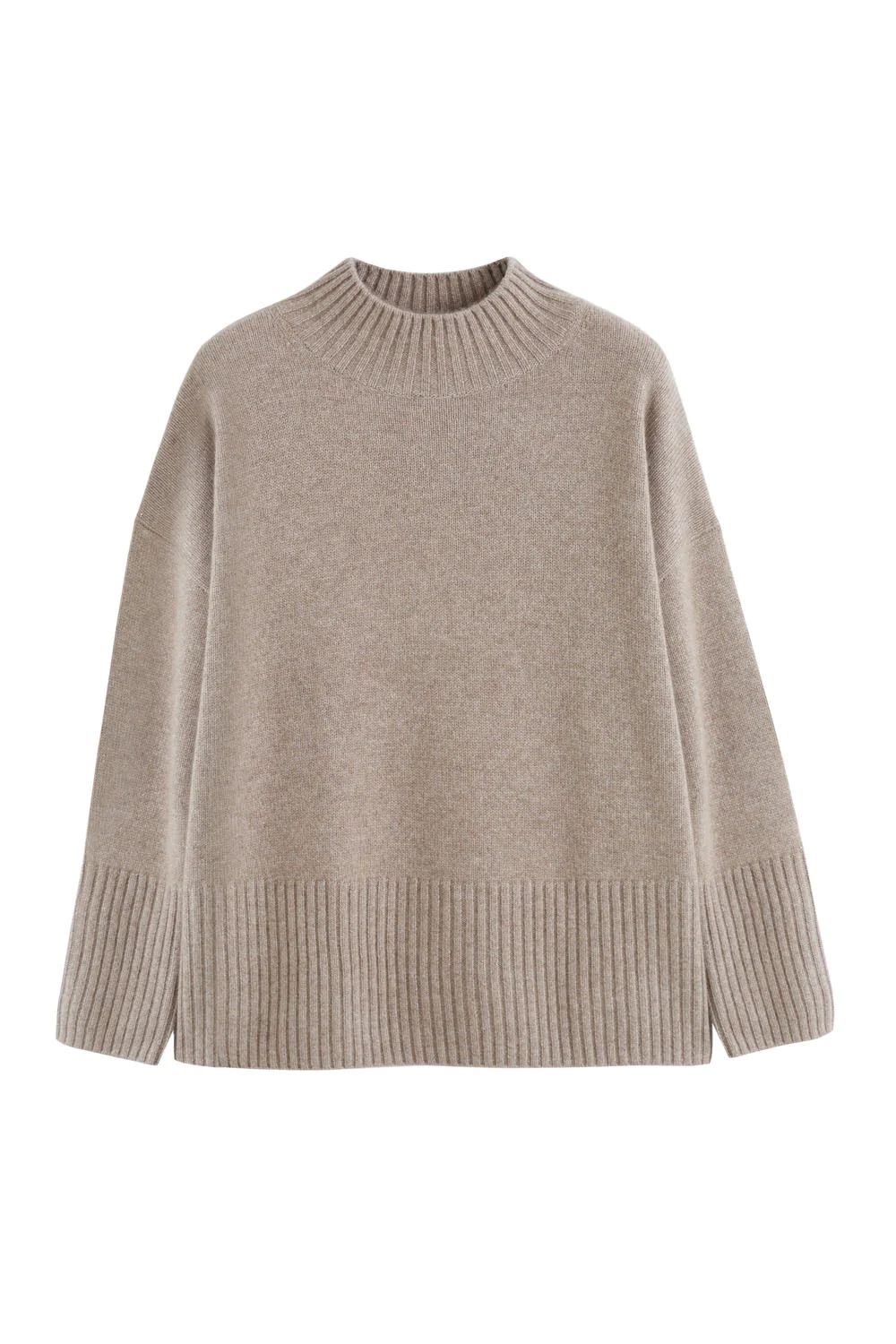 Soft-Truffle Cashmere Comfort Sweater | Chinti and Parker