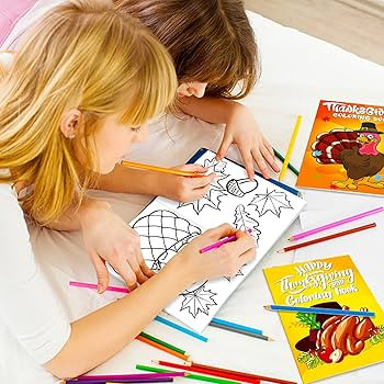 Omgouue 36Pcs Thanksgiving Coloring Books Kids Cute Thanksgiving Coloring Book for Kids All Ages ... | Amazon (US)