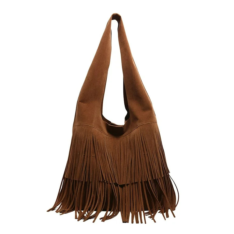Modisza Slouchy Hobo Bags for Women Fringe Tassel Shoulder Purses Ladies Vintage Top Handle Handb... | Walmart (US)