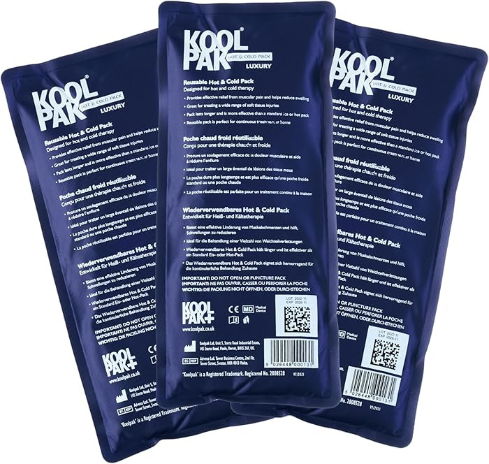 Koolpak Hot and Cold Gel Packs Reusable - 12cm x 29cm Microwaveable Heat Pack for Pain Relief - L... | Amazon (UK)
