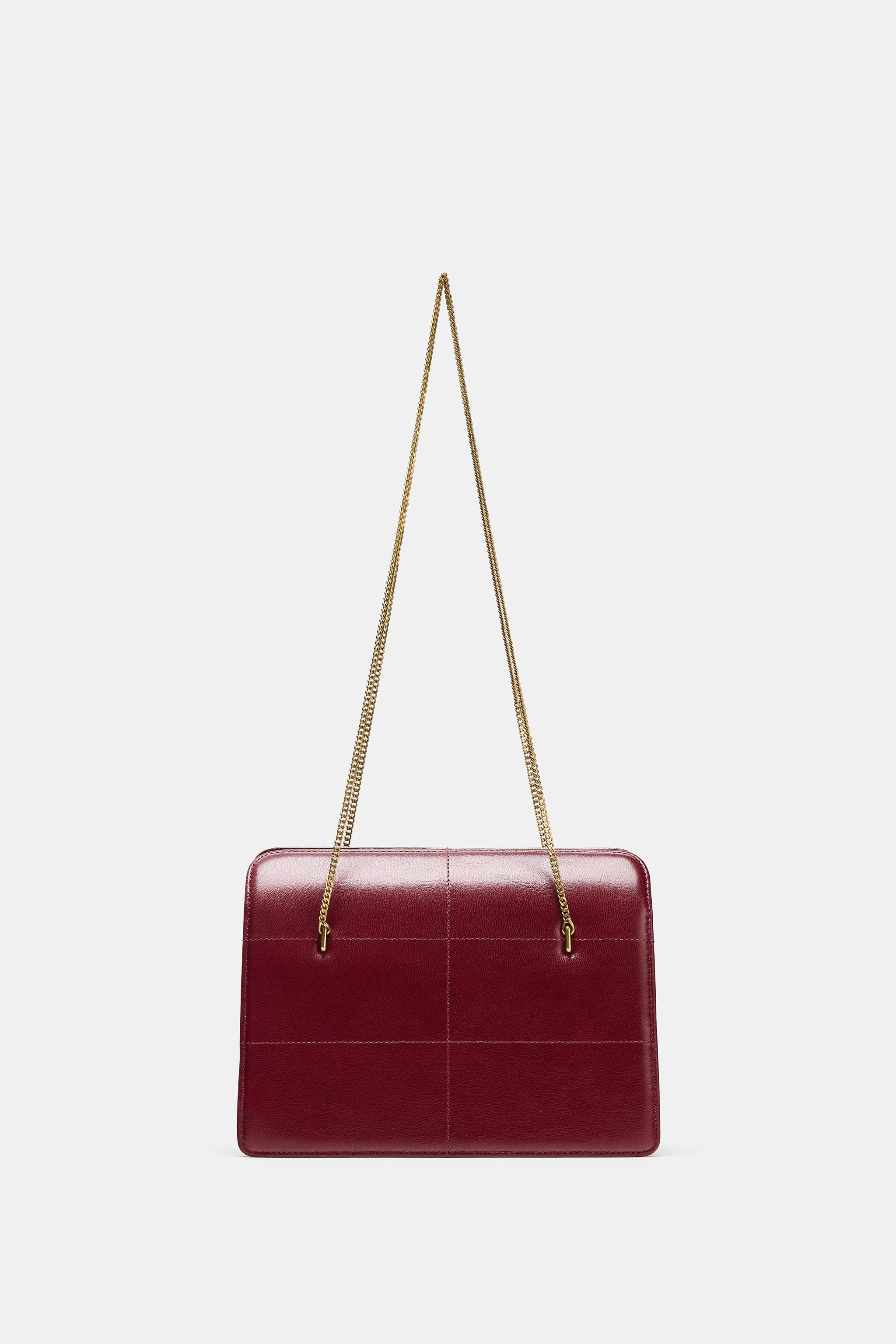 LEATHER SHOULDER BAG | Zara US