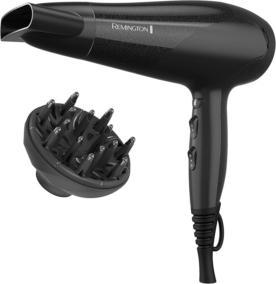 Remington Damage Protection Hair Dryer with Ceramic Ionic Tourmaline Technology, Black, Diffuser ... | Amazon (US)