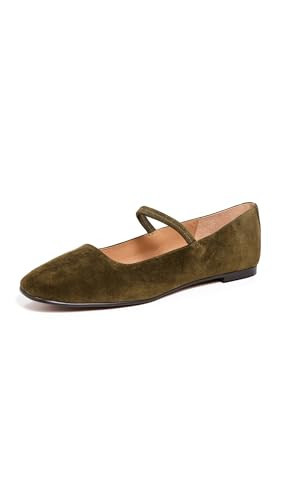 Madewell Women's Greta Suede Ballet Flats, Shaded Olive, Green, 8.5 Medium US | Amazon (US)