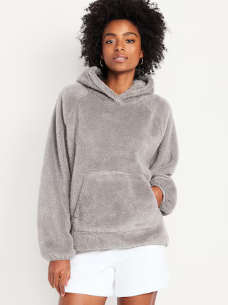 Oversized Sherpa Pullover Hoodie | Old Navy (US)