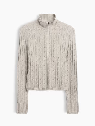 CashSoft Cable-Knit Zip Cardigan | Gap (US)