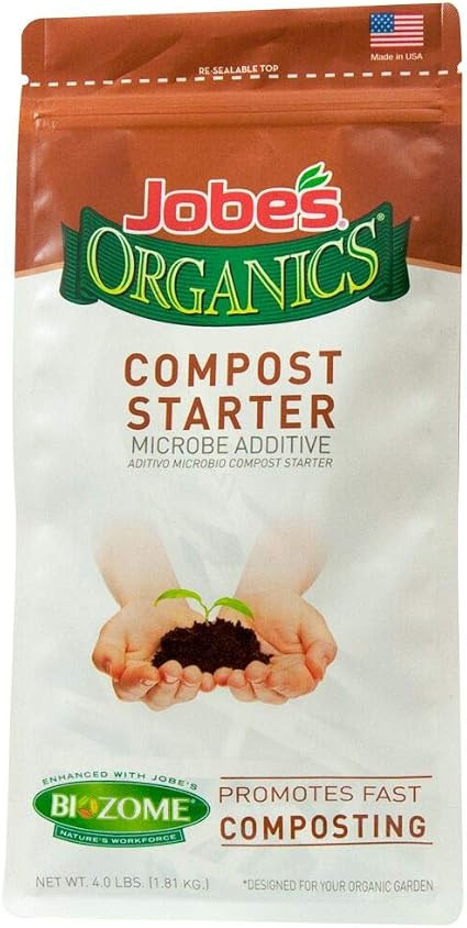 Jobe's Organics 09926 Fast Acting Fertilizer Compost Starter, 4 Pound | Amazon (US)