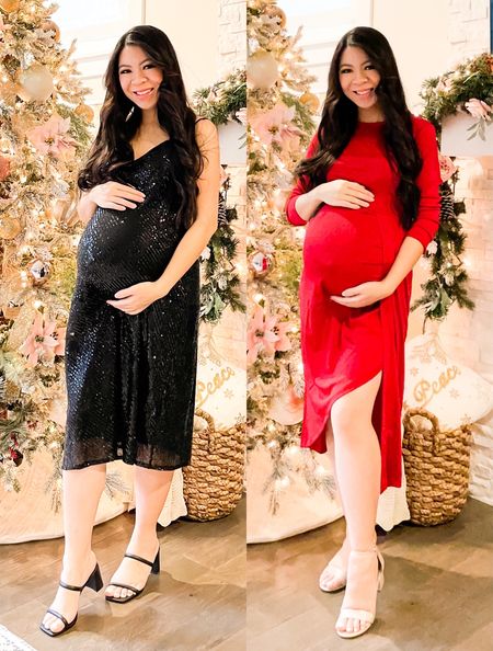 Which holiday party dress do you prefer? Bump friendly holiday dresses

#LTKbump #LTKHoliday #LTKunder50