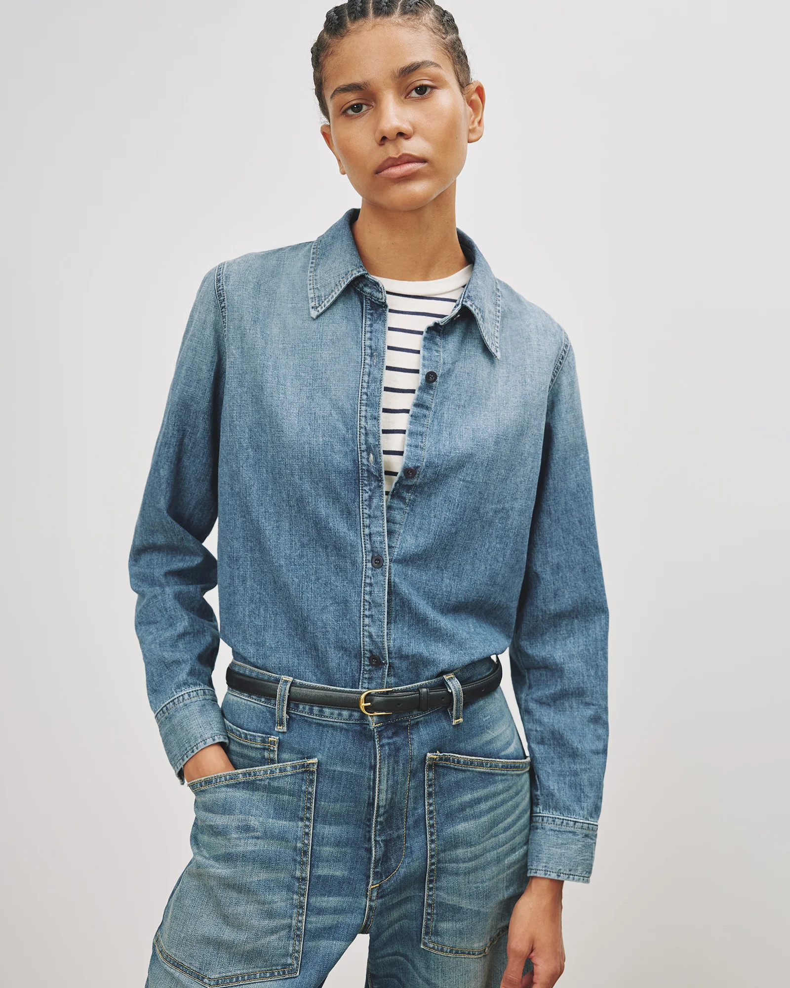 MARLISE DENIM SHIRT | Nili Lotan