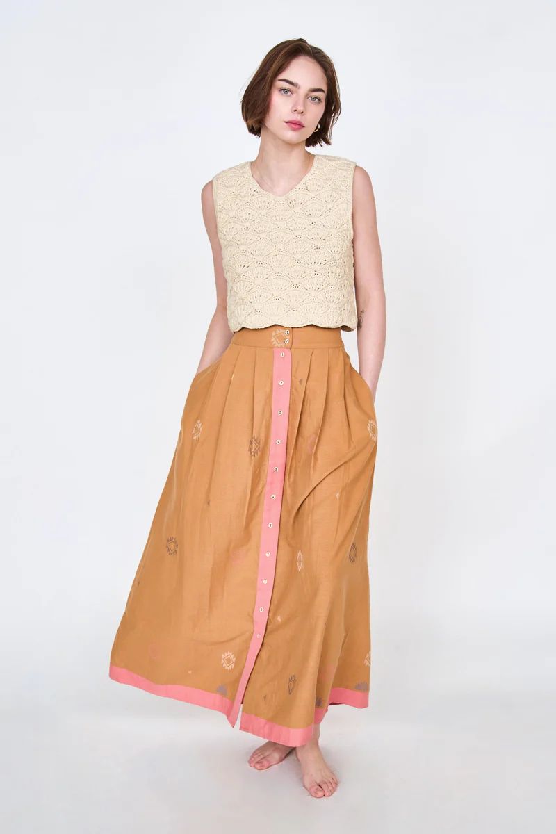 Lucerne Skirt in Sedona Jamdani | MIRTH