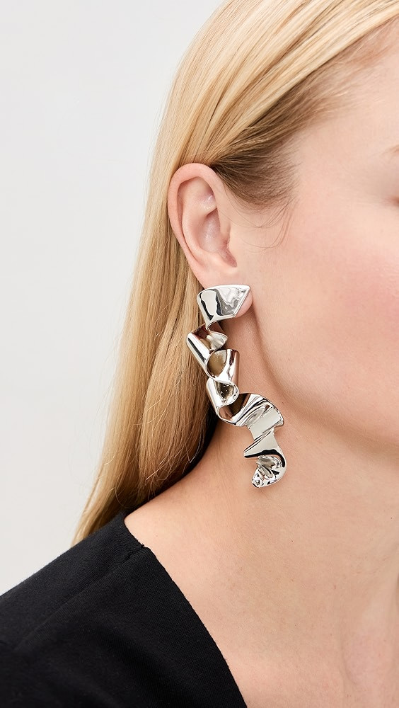 Metal Sculpture Ribbon Earrings | Shopbop