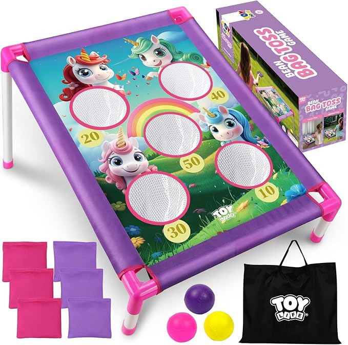 TOY Life Bean Bag Toss Game, Unicorn Toys for Girls Age 4-6, Kids Outdoor Games, Outside Toys for... | Amazon (US)
