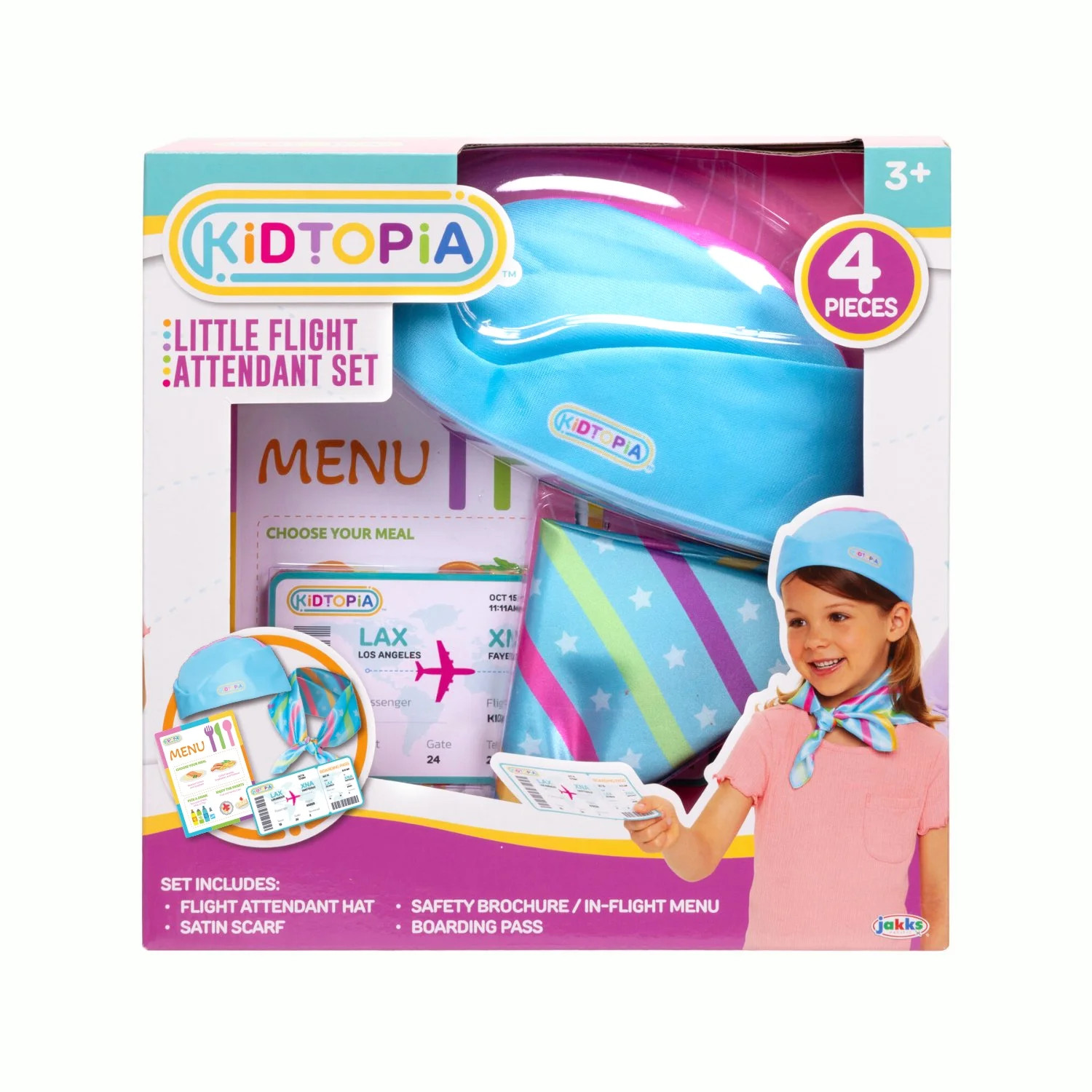 Kidtopia Little Flight Attendant Role Play Set with 4 Play Pieces, 3+ Years - Walmart.com | Walmart (US)