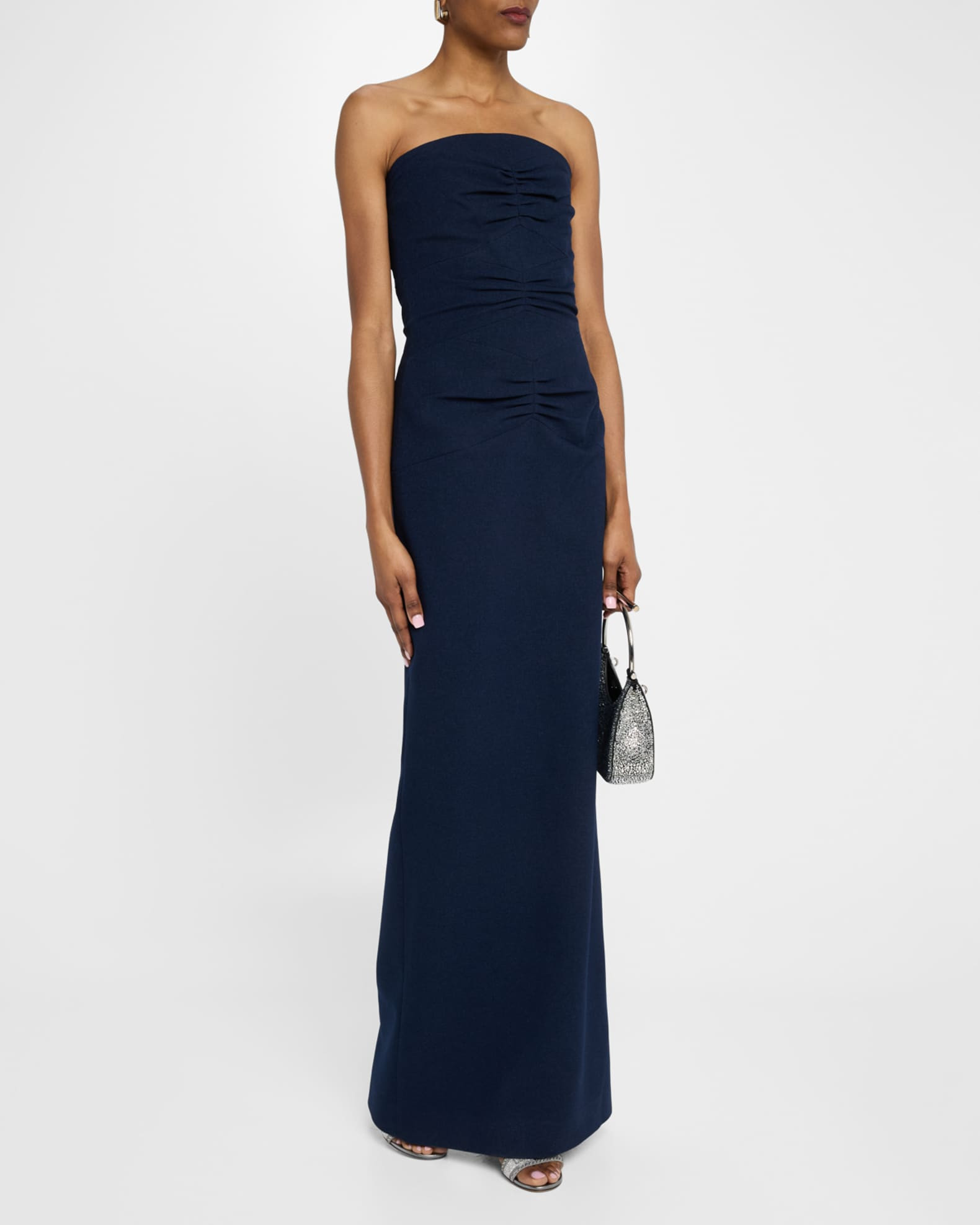 Wallis Strapless Cady Column Gown | Neiman Marcus