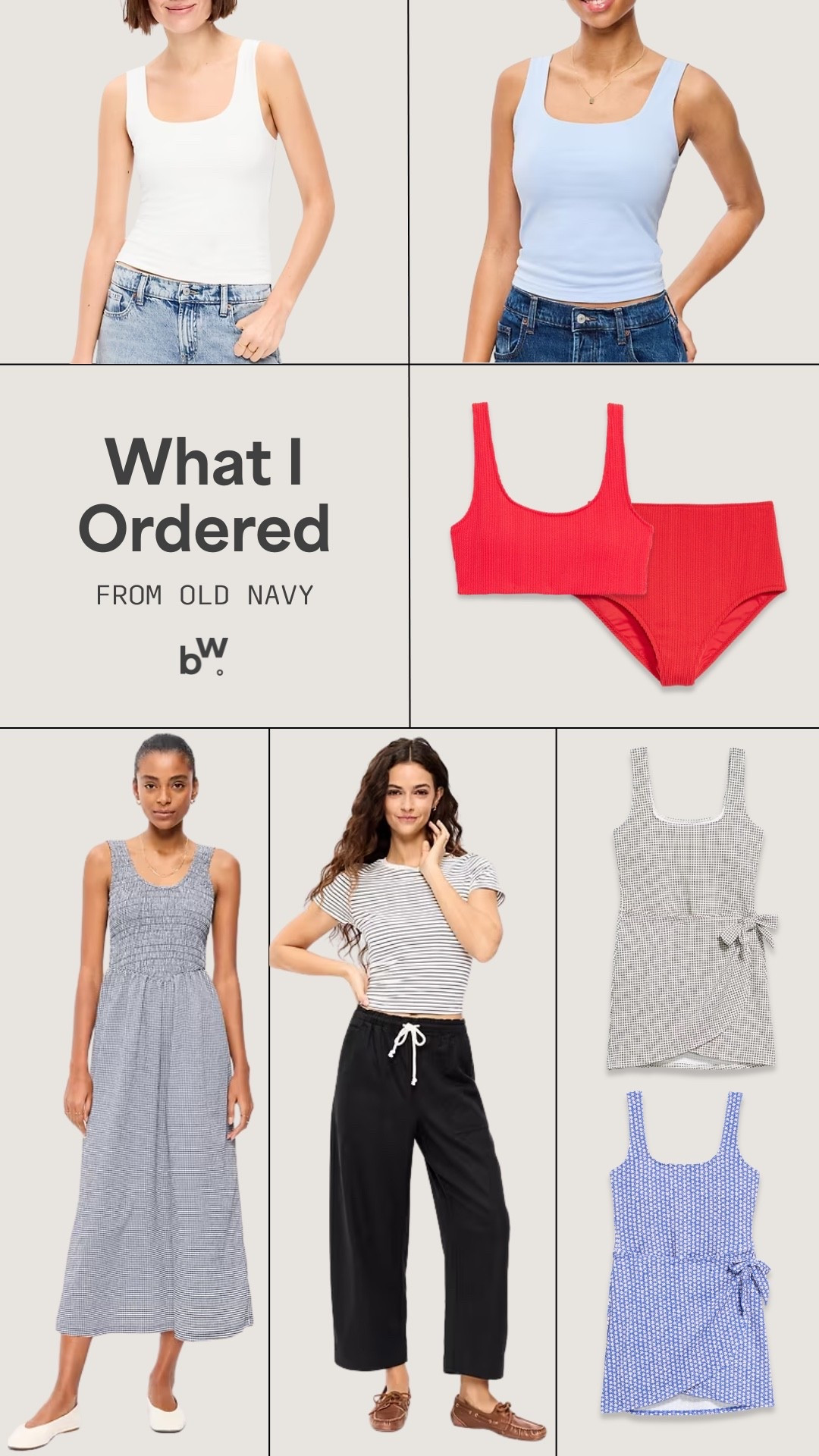 What I ordered from Old Navy!
-
-
-
old navy fashion, midsize fashion, maxi dress, bathing suits, tank tops, spring fashion, summer fashion

#LTKMidsize #LTKSeasonal