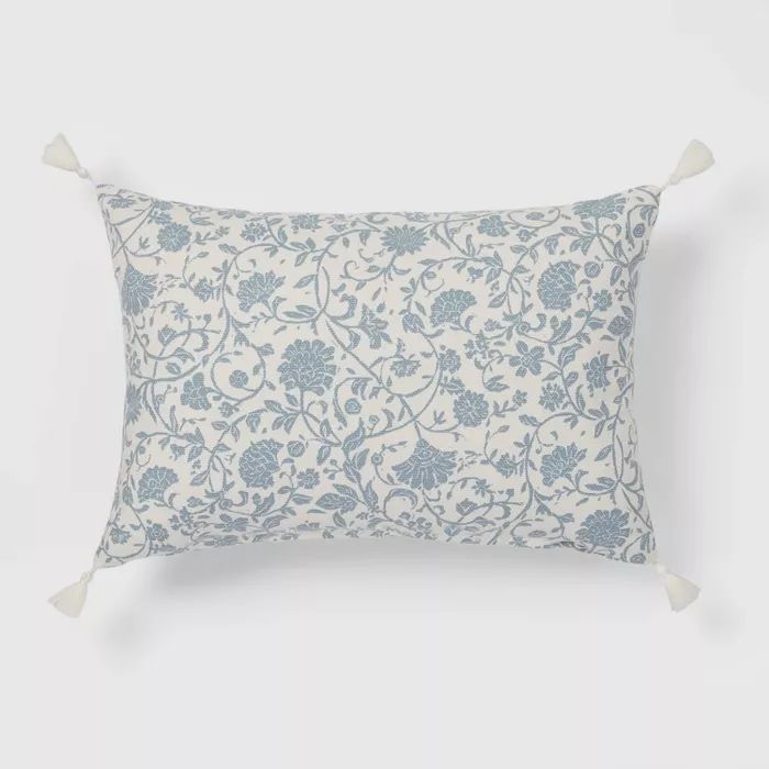 Floral Printed Reversible Lumbar Throw Pillow - Threshold™ | Target