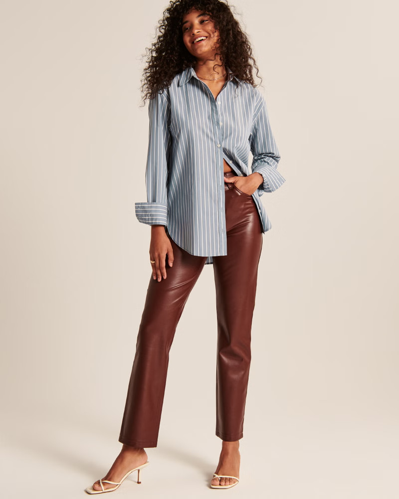 Women's 90s Oversized Button-Up Shirt | Women's Up To 50% Off Select Styles | Abercrombie.com | Abercrombie & Fitch (US)