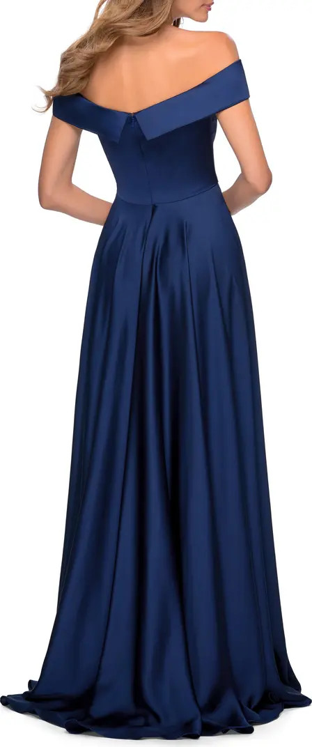 Off the Shoulder Satin Ballgown | Nordstrom