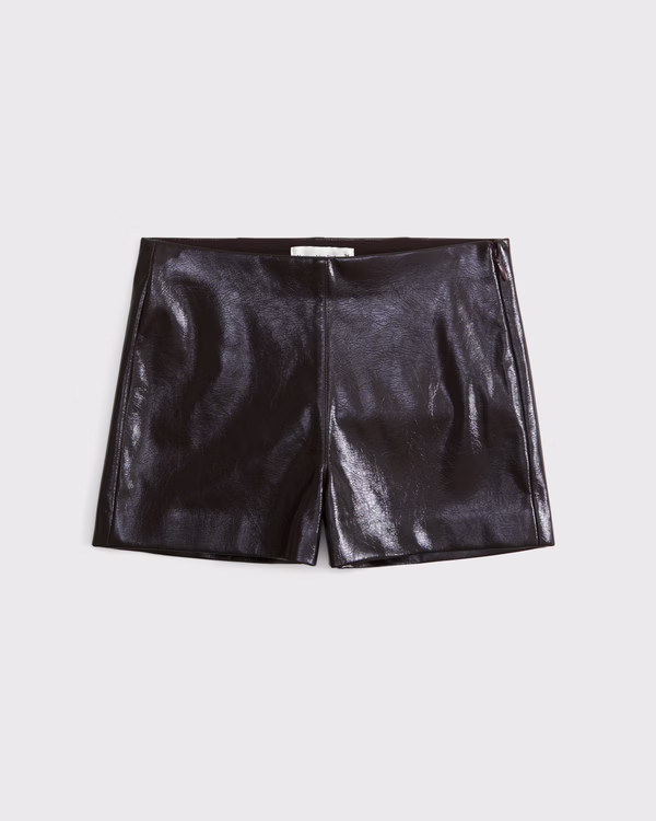 Women's Stretch Vegan Glossy Leather Micro Short | Women's Clearance | Abercrombie.com | Abercrombie & Fitch (US)