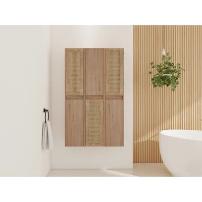 Wall Mounted Bathroom Side Shelf, 6 Soft-close Doors, Contemporary Style 36" Locker, Modern | Wayfair North America