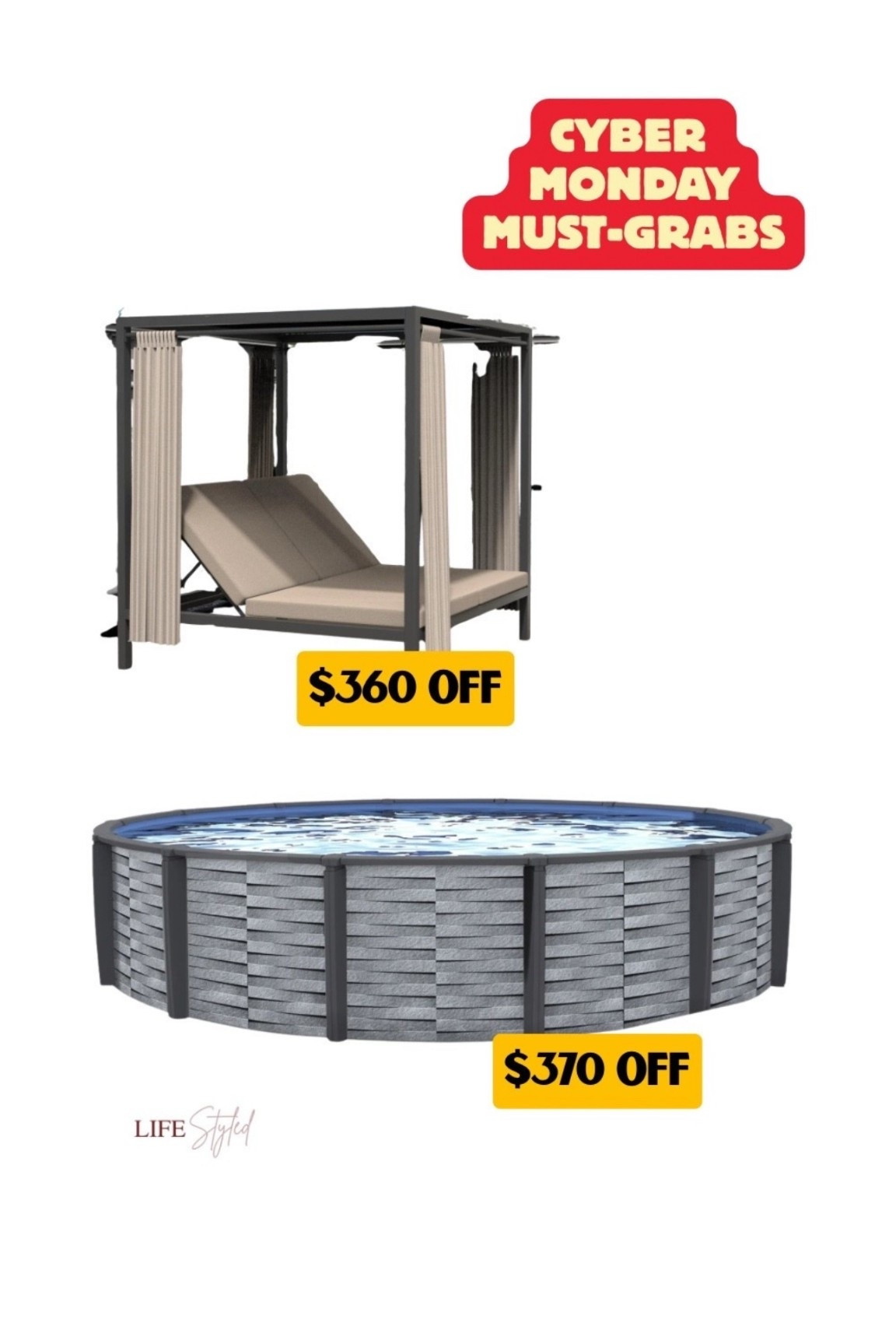 CYBER MONDAY STEAL! 💦❤️‍🔥 Make waves all summer with this pool and patio daybed combo 🏖️ You’ll be glad you got it now!

#LTKSeasonal #LTKSaleAlert #LTKCyberWeek