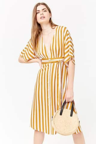 Plunging Striped Dress | Forever 21 (US)