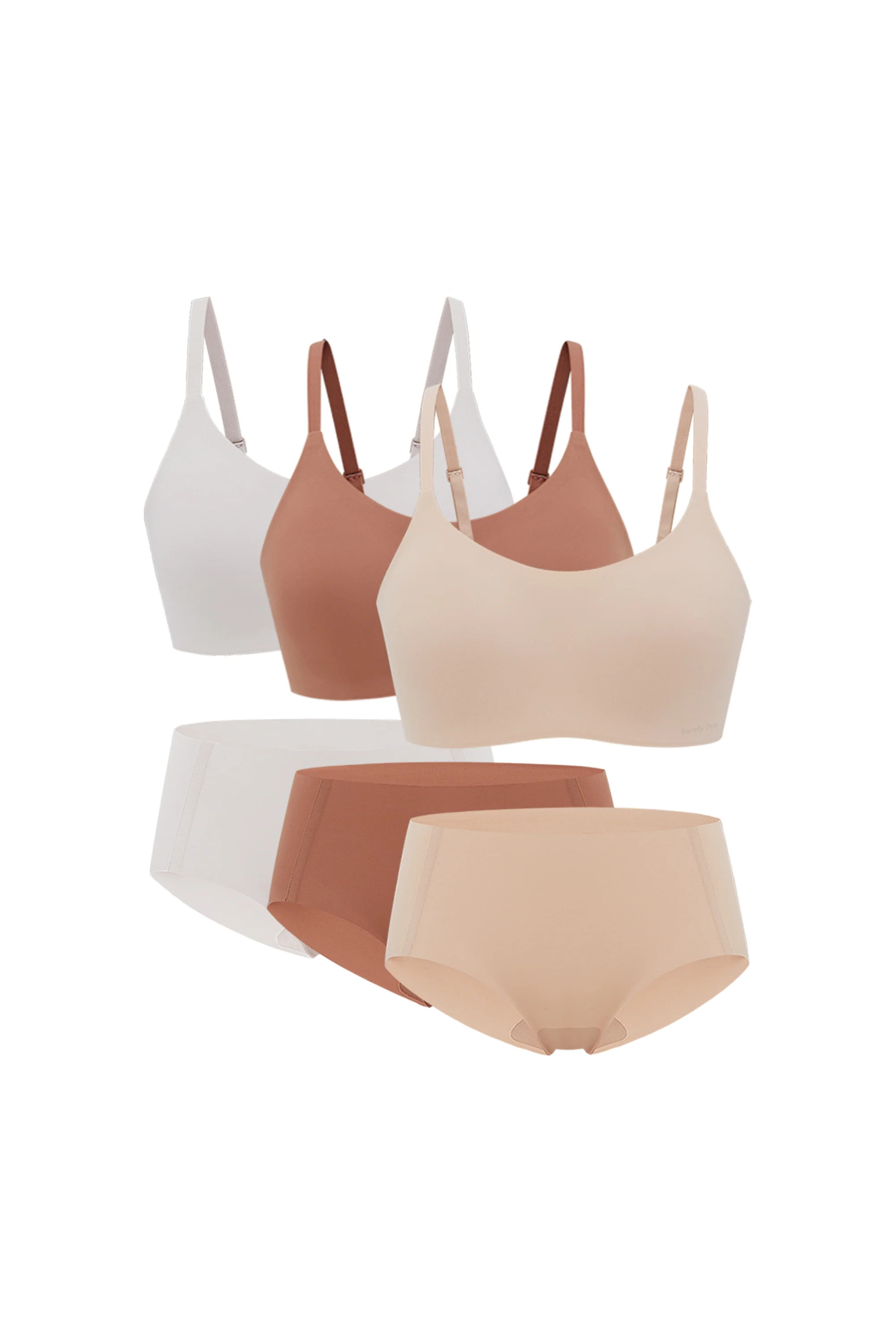 2021 Barely Zero Your-Size-Is-The-Size Spaghetti Strap Wireless Bra + Brief Special Pack | NEIWAI