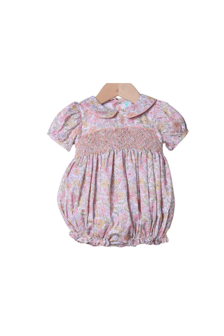 Smocked Heirloom Sweet Floral Bubble | The Smocked Flamingo