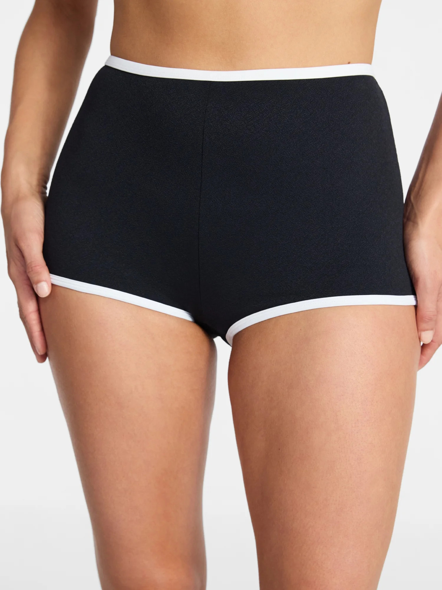Time and Tru Women's and Women's Plus Size Tropez High Waist Swim Boyshorts, Sizes XS-3X | Walmart (US)