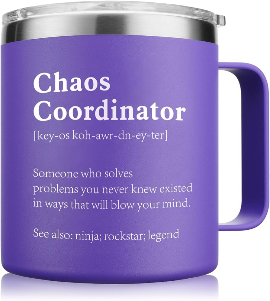 NOWWISH Christmas Gifts for Women Boss Coworker Teacher Friend - Chaos Coordinator Mug - White El... | Amazon (US)