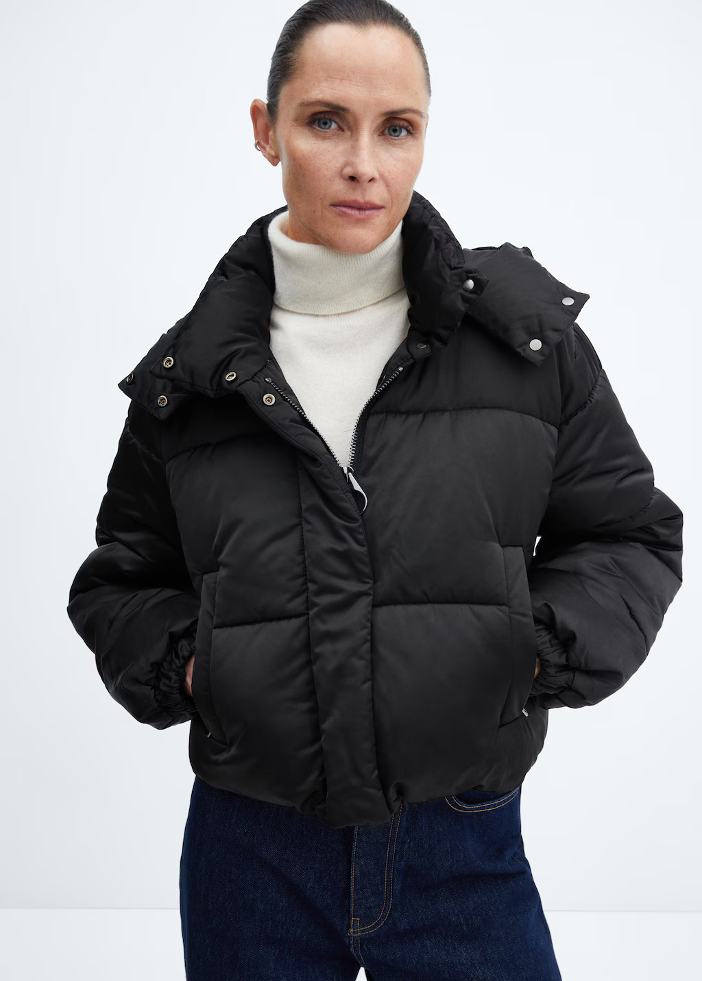 Short quilted anorak - Woman | MANGO USA | MANGO (US)