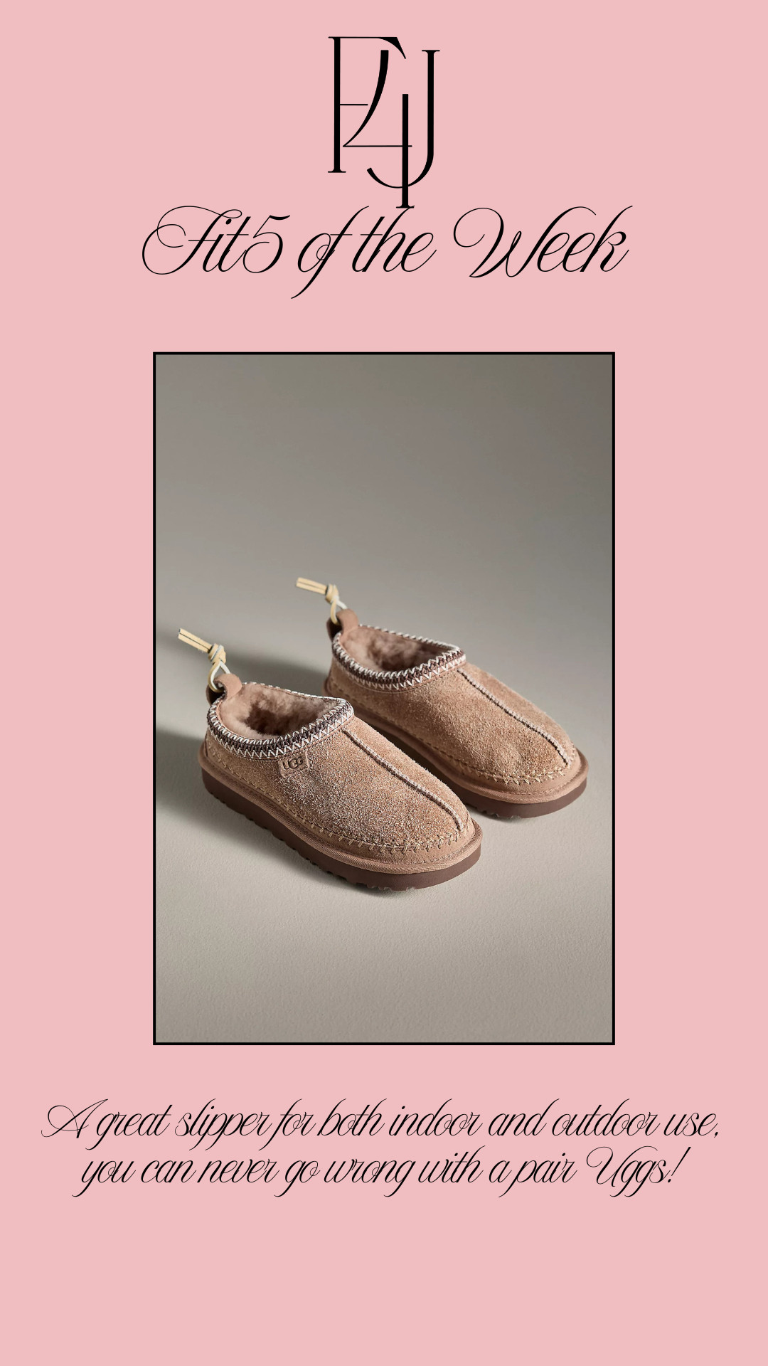 Because you can never have too many Uggs, and these slippers are fantastic for both indoor and outdoor use.

Fit4Janine, Shoes, Shoe Lover, Comfy 

 #LTKSeasonal #LTKStyleTip #LTKShoeCrush