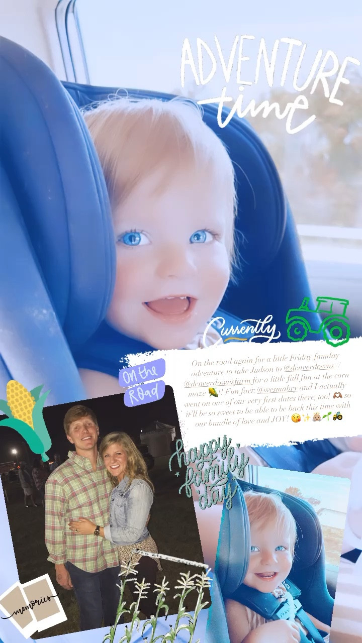 On the road again for a little Friday famday adventure to take Judson to @denverdowns // @denverdownsfarm for a little fall fun at the corn maze 🌽!! Fun fact: @wesmabry and I actually went on one of our very first dates there, too! 🫶🏽 so it’ll be so sweet to be able to be back this time with our bundle of love and JOY! 😘✨👼🏼🌱🚜

#LTKfamily #LTKbaby #LTKSeasonal