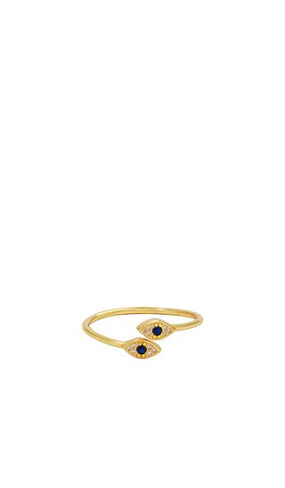 Double Evil Eye Ring in Gold | Revolve Clothing (Global)