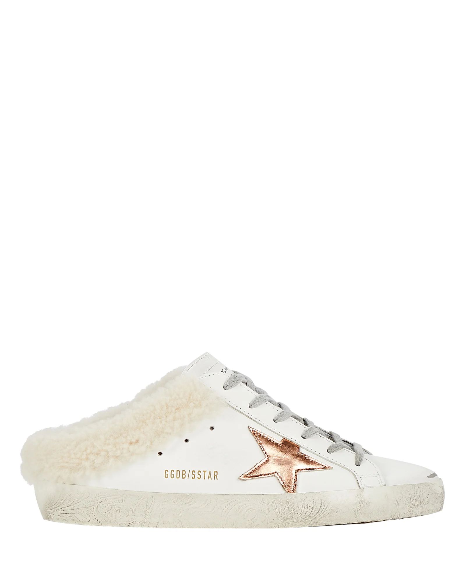 Golden Goose Superstar Sabot Shearling-Lined Sneakers, White 36 | INTERMIX
