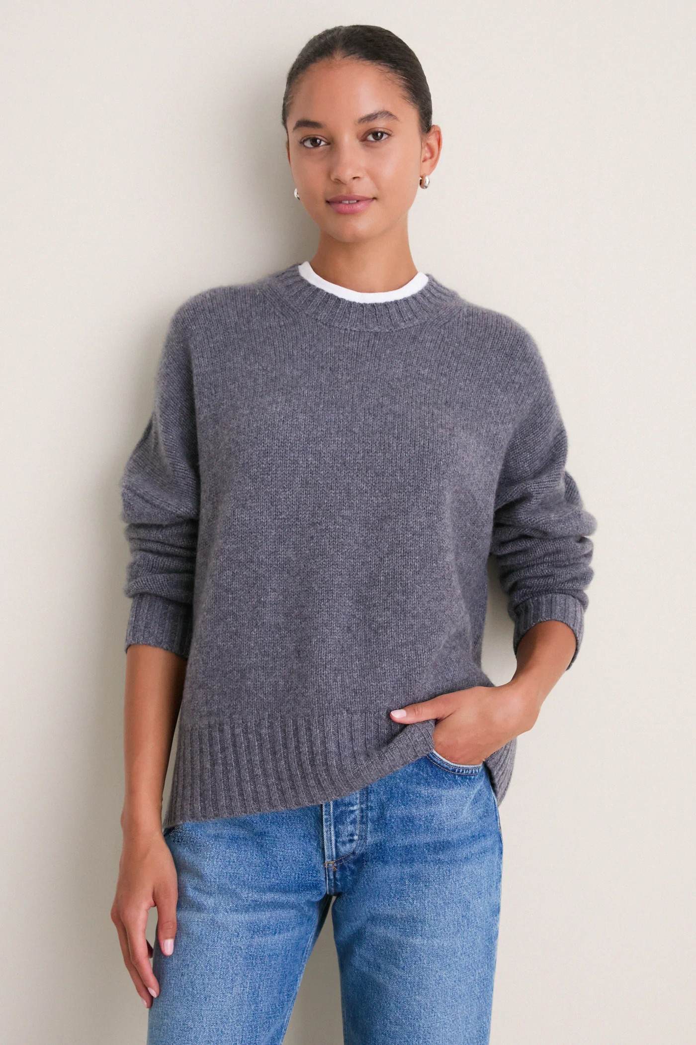 Graphite Cashmere Henri Crewneck | Tuckernuck (US)