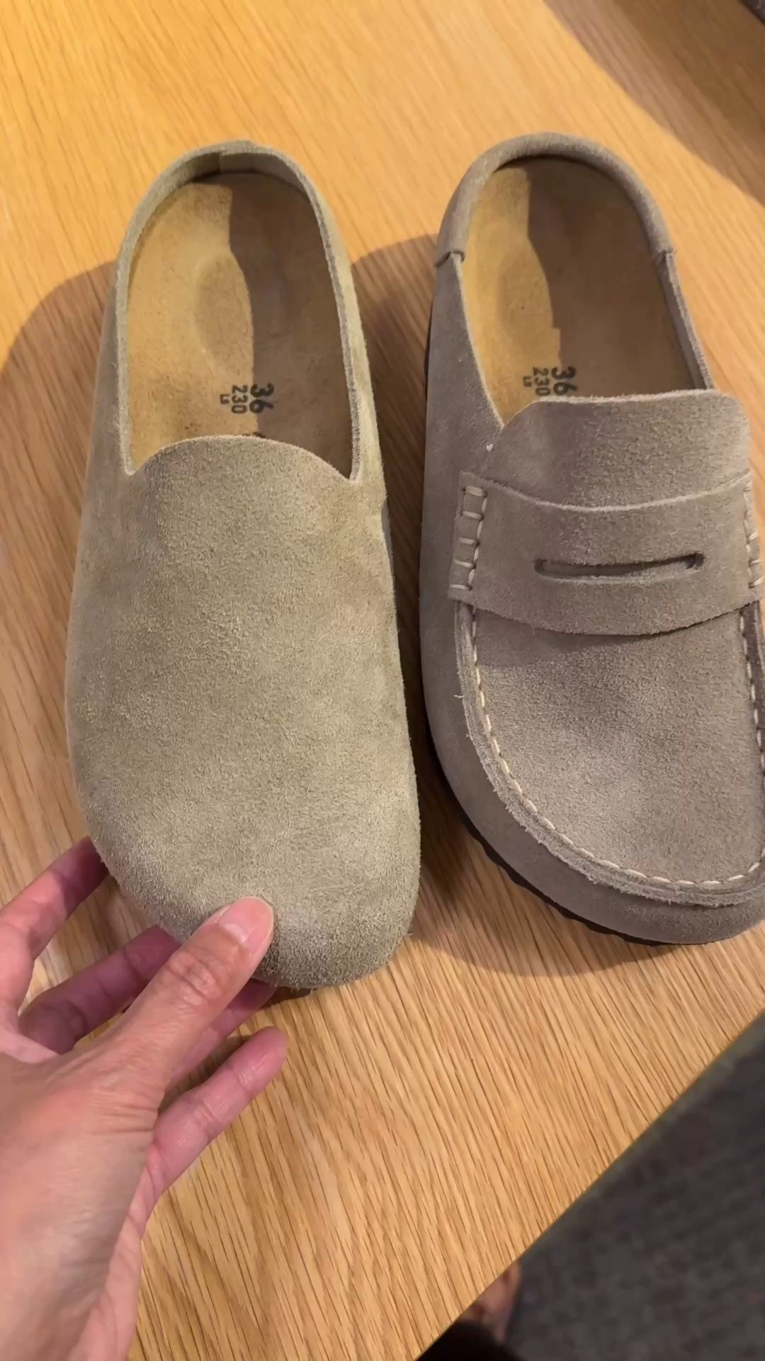 Fall shoes. Cute suede mules for fall from @Birkenstock US The first pair is the trending Amsterdam. The second pair is the Naples Wrapped. Both in the color taupe. Both in my regular Birkenstock size 36 in the narrow/ medium width. The first pair is more casual. The second pair looks a bit more elevated.
*pay close attention to the width you are ordering; some retailers only stock the narrow / medium width.

#LTKOver40