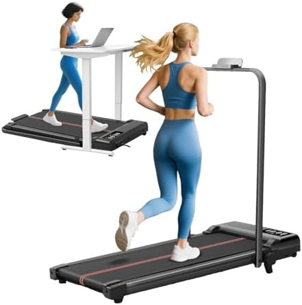 Walking Pad with Handle Bar and Incline, 3.0HP Portable Small Treadmills with Handles for Home Sm... | Amazon (US)