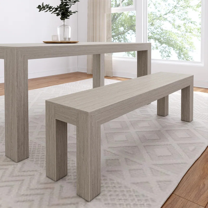 Linzy Modern Wood Bench | Wayfair North America