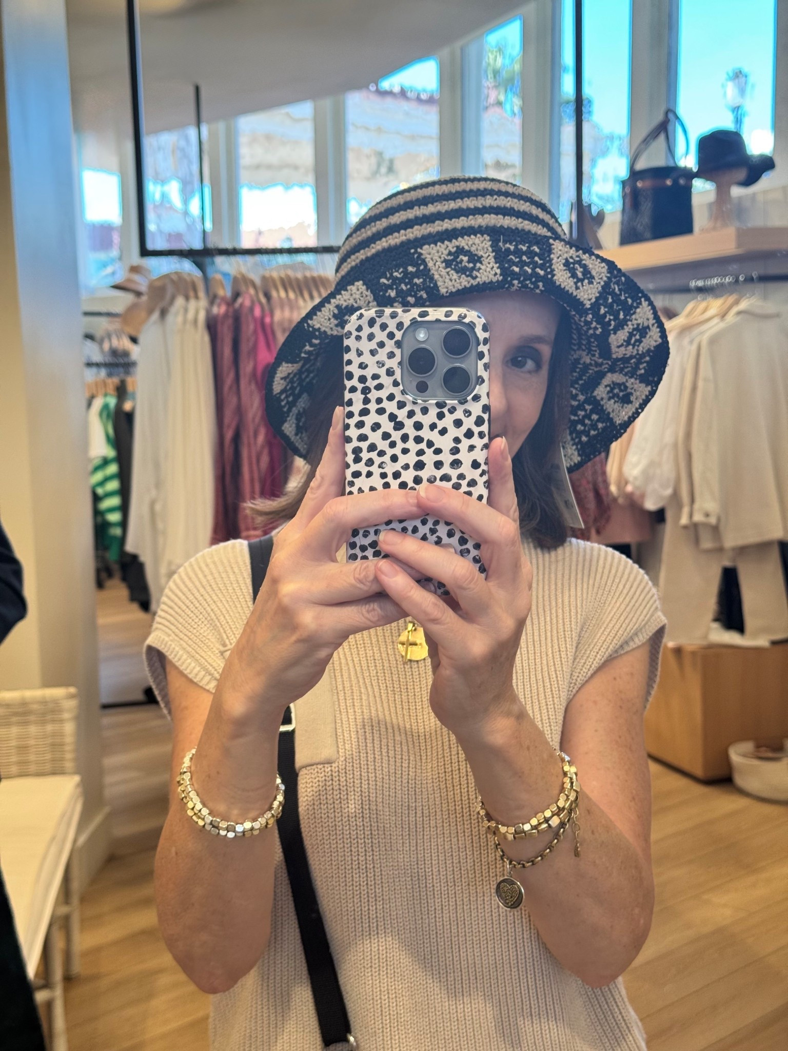 Cutest bucket hat for vacation! Should I get it? Neutral/black woven hat, flexible/packable 

#LTKTravel #LTKdayinmylife #LTKSeasonal