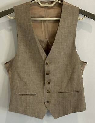 Givenchy Mens Suit Vest Brown Texture Print Monogram Pattern M L  | eBay | eBay US