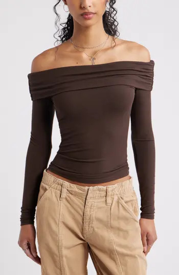 Rib Off the Shoulder Top | Nordstrom