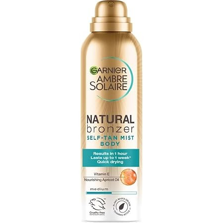 Garnier Ambre Solaire Self Tan (75ml), Natural Bronzer Quick Drying Dark Fake Tan Face Mist, Inte... | Amazon (UK)