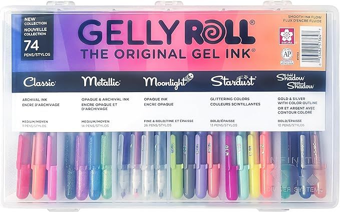 SAKURA Gelly Roll Gel Pens - Gift Set - Ink Pen Set for Journaling, Art, or Drawing - Assorted Po... | Amazon (US)