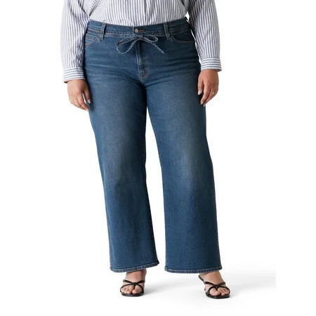 Levi Strauss Signature Women s and Women s Plus Vintage Belted Wide Leg Inseam: 30.5 Sizes 2-26 | Walmart (US)