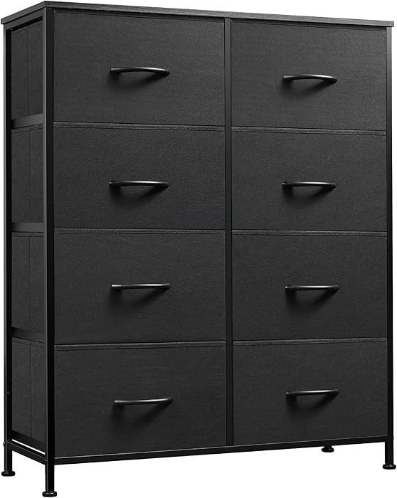 WLIVE Fabric Dresser for Bedroom, Tall Dresser with 8 Drawers, Storage Tower with Fabric Bins, Do... | Amazon (US)