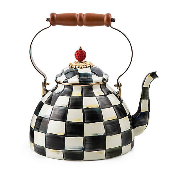 MacKenzie-Childs Courtly Check 3 Quart Tea Kettle | MacKenzie-Childs