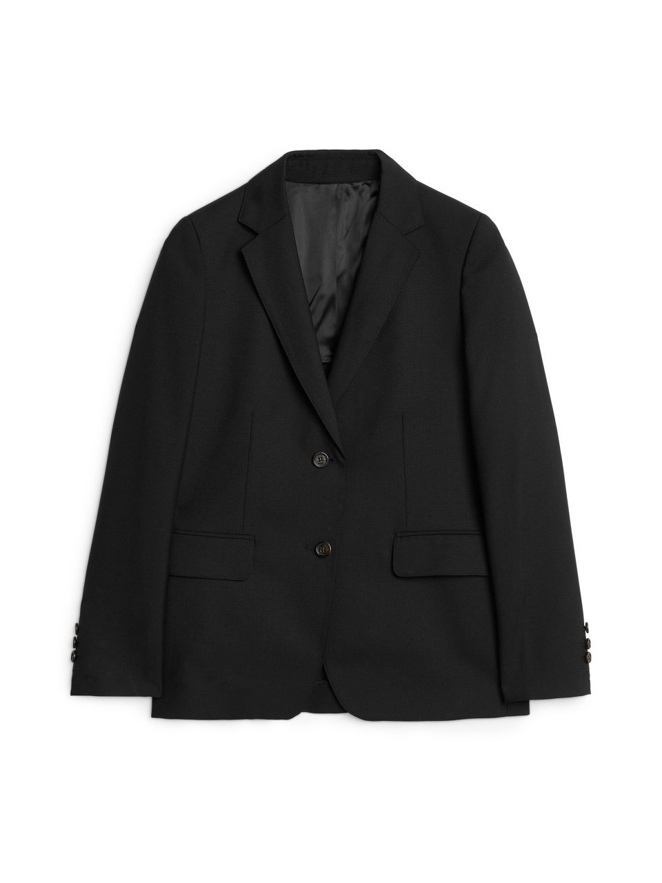 Wool Hopsack Blazer - Black | ARKET (US&UK)