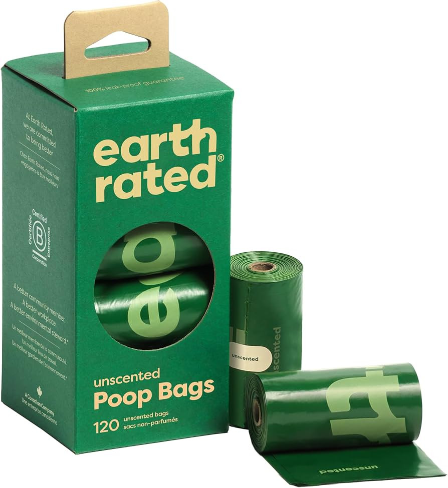 Earth Rated Poop Bags for Dogs Guaranteed Leak Proof and Extra Thick Waste Bag Refill Rolls, Unsc... | Amazon (US)