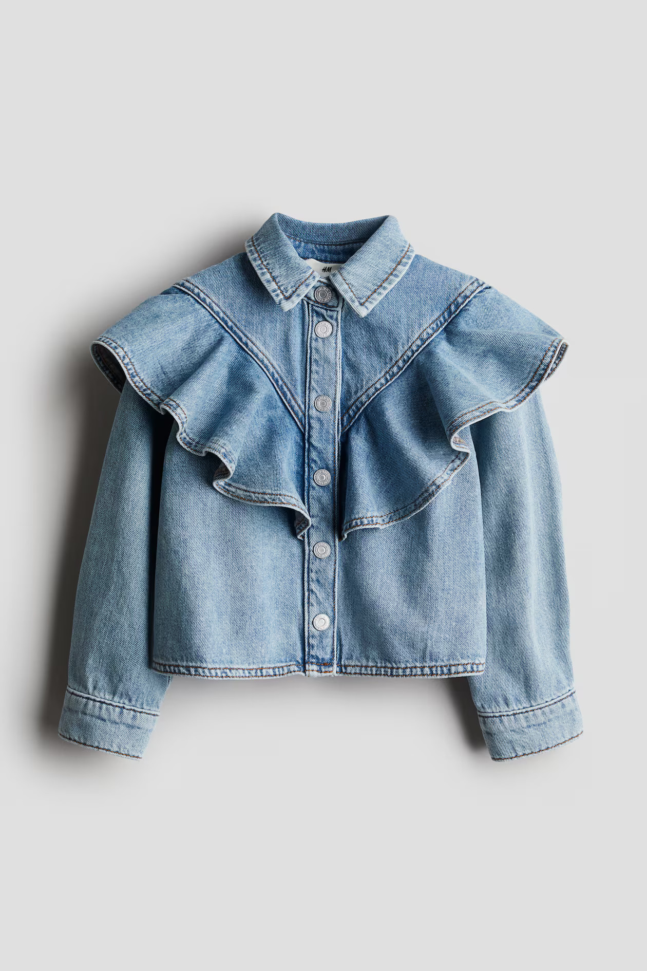 Flounced Denim Blouse | H&M (US + CA)
